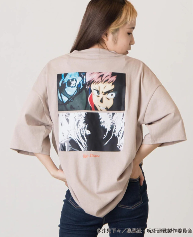 WEGO Jujutsu Kaisen T-Shirt Beige Front